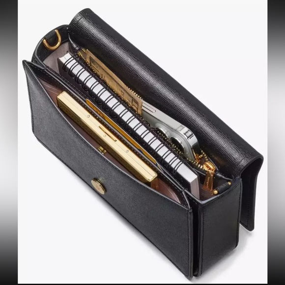 KATE SPADE MORGAN STENCIL HEARTS FLAP CHAIN WALLET CROSSBODY W/DUSTBAG NWT - Picture 10 of 12